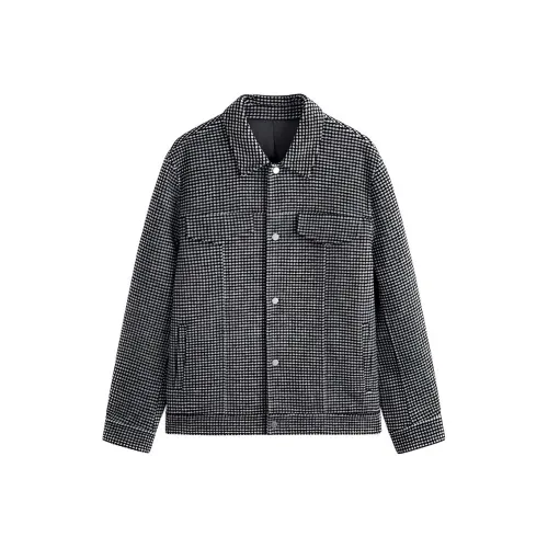 GXG Куртка Мужская Черный Белый Гусиная лапка