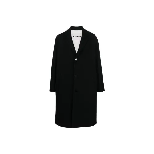 JIL SANDER Мужское черное пальто
