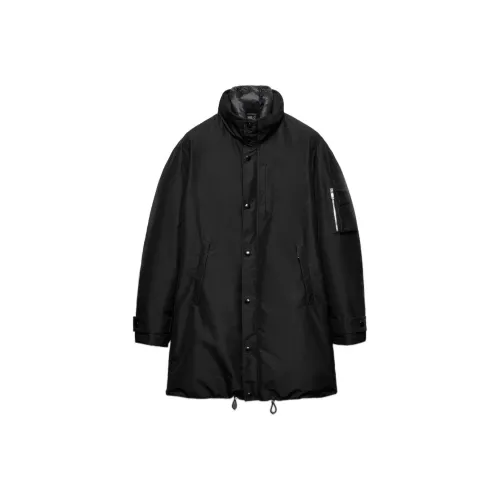 PRADA Мужское черное пальто