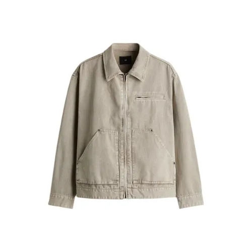 H&M Хаки Зеленый Мужской Джинсовые Куртки