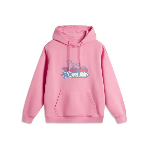LINING x YINGXIONGLIANMENGYOUMI LIANMINGKUAN Sports Life Collection Толстовка Унисекс Фея Облачно-розовый