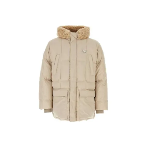 PRADA Хаки Мужские Пуховики