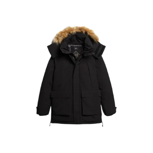 SUPERDRY Мужское пальто черного цвета