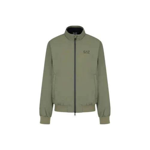 EMPORIO ARMANI EA7 Хлопковый пуховик мужской зеленый