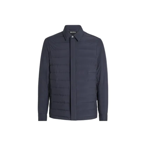 Ermenegildo Zegna Морской Синий Мужской Пуховик