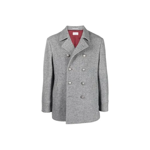 BRUNELLO CUCINELLI Серый Мужской Пальто