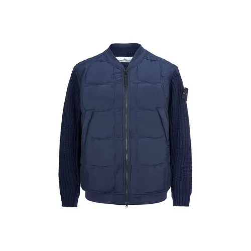Stone Island Морской Синий Мужской Пуховик