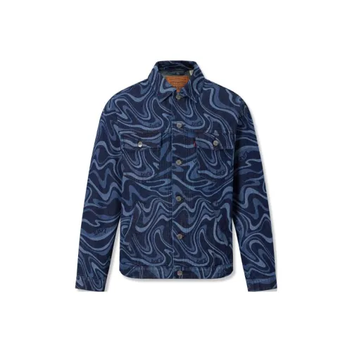 Levis Blue Men's Jackets Левис Синий Мужские Куртки