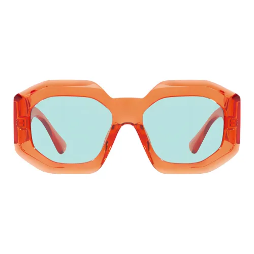 VERSACE Ацетат Нерегулярная форма Солнцезащитные очки Унисекс Оранжевый