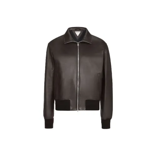 Bottega Veneta SS21 Кожа Куртка Мужская Серого цвета