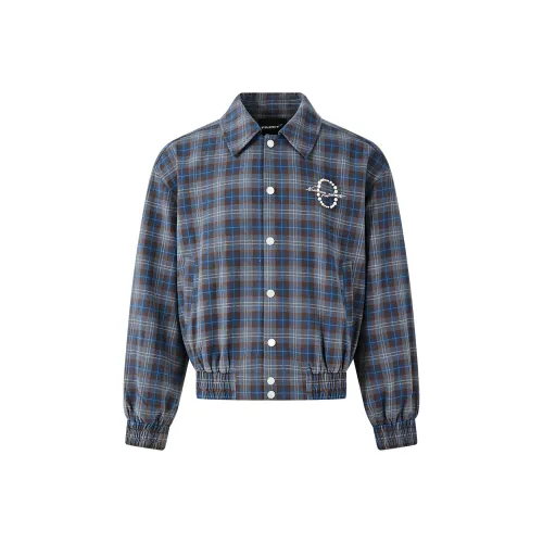 PASET Куртка Унисекс Синий Серый Клетка