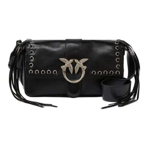 PINKO Love Bag Сумка из коровьей кожи на плечо Женская Черная