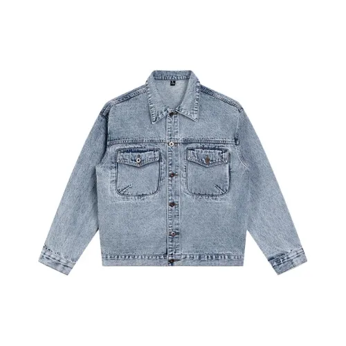 JASONWOOD Cowboy on the Run Denim Jacket Unisex Graphite Blue JASONWOOD Cowboy on the Run Деним Куртка Унисекс Графитовый Синий