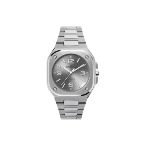 BELL ROSS Автоматический Механический Механизм Женские Часы 36 мм Серебристый Циферблат Корпус из Нержавеющей Стали Ремешок из Нержавеющей Стали