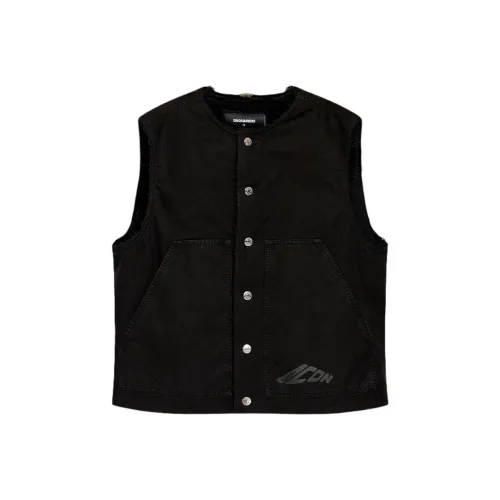 DSQUARED 2 Мужские черные жилеты