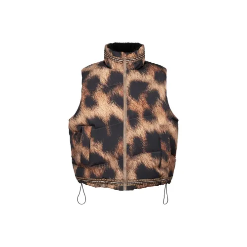 ORANGE DRAGON x THE SOUL WORK FACTORY Жилет Унисекс Леопардовый принт Коричневый
