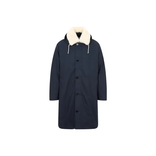 JIL SANDER Темно-синий Синий Мужское Пальто