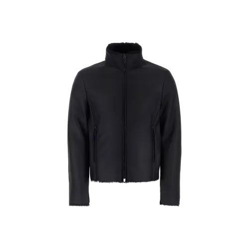 GIORGIO ARMANI Черное мужское пальто