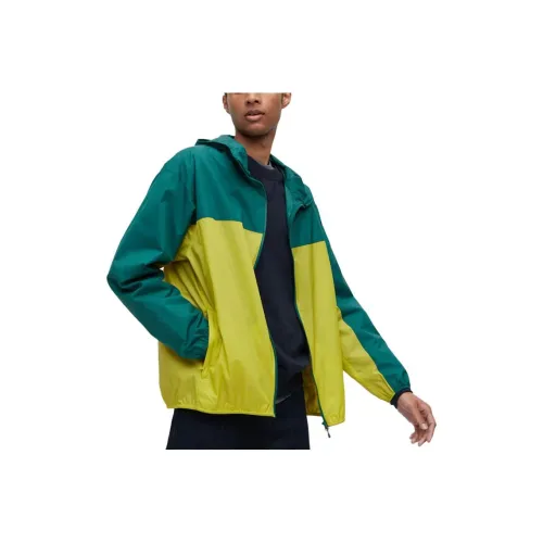 UNIQLO Желтый, зеленый Цветовой блок Унисекс Одежда с защитой от UV