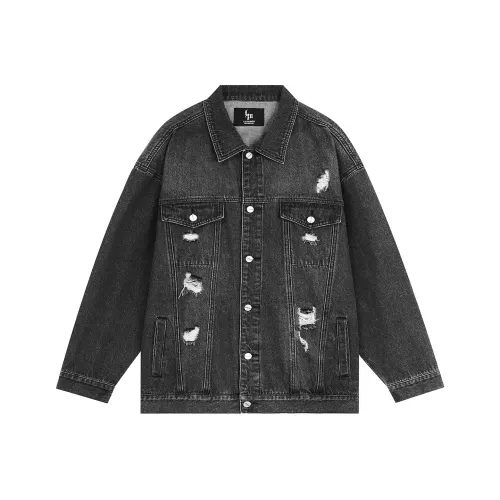 LUJIAMEN Denim Jacket Unisex Black
