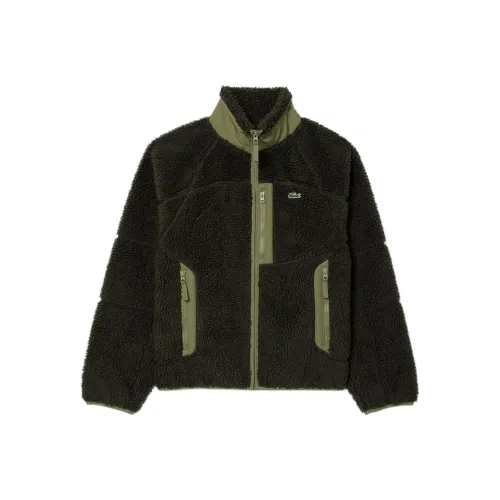 Куртки LACOSTE Collaboration оливково-зеленого цвета для мужчин
