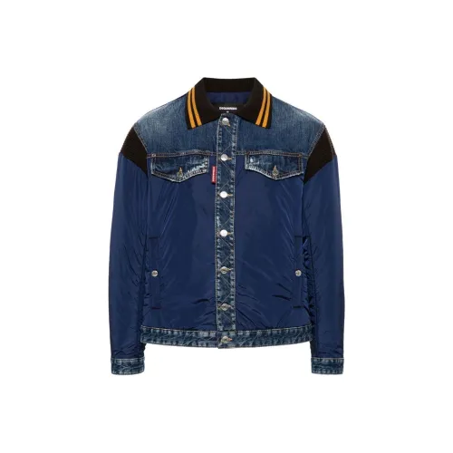 DSQUARED 2 SS24 Куртки и Пальто Мужской Морской Синий