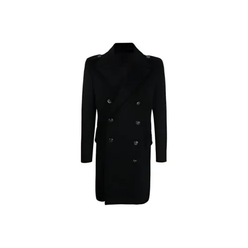 BALMAIN Черное Мужское Пальто