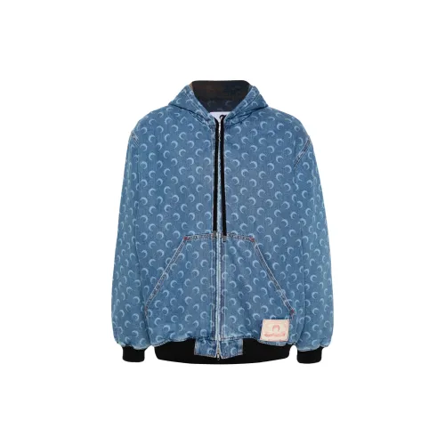 Marine Serre FW24 Denim Jacket Men's Light Blue