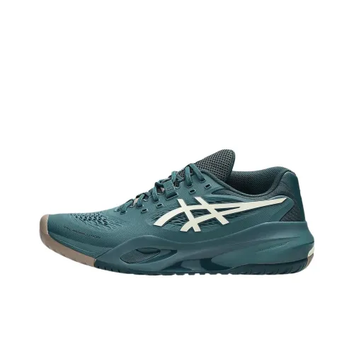 Asics GEL RESOLUTION X Теннисные Кроссовки Низкий Топ Зеленый Мужской