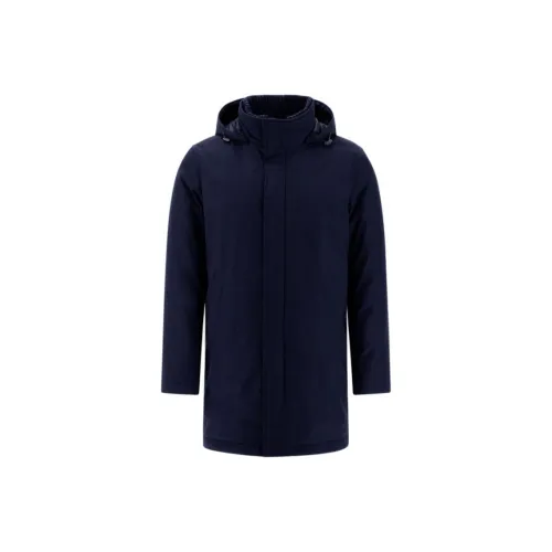 HERNO Мужское пальто морского синего цвета