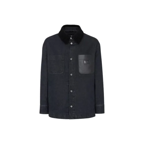 FENDI FW24 Куртки и Пальто Мужской Черный