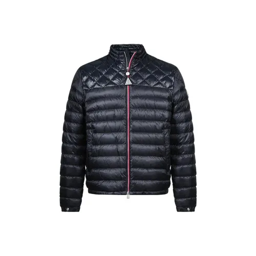 Moncler Темно-синий Синий Мужской Пуховик