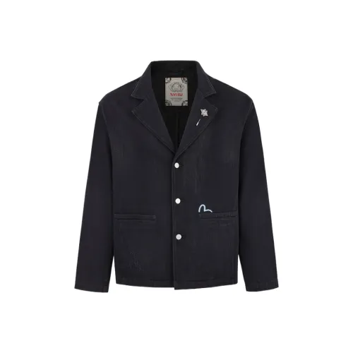 EVISU SS25 Куртки и Пальто Мужской Деним Черный