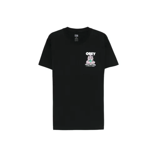 OBEY Черные Мужские T-рубашки