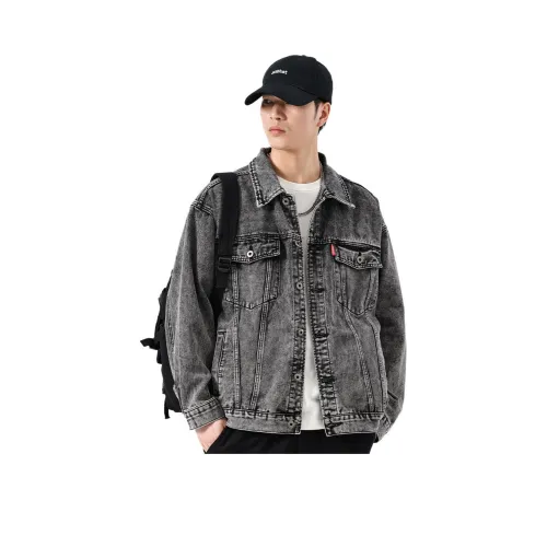 VALKOMM Denim Jacket Unisex Black Gray VALKOMM Деним Куртка Унисекс Черный Серый