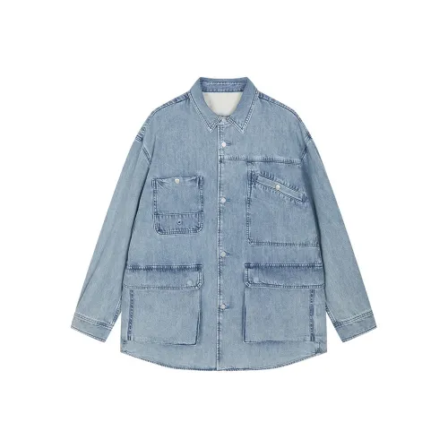 CROQUIS Куртки и пальто Мужской Джинсовый Светло-Синий