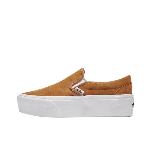 Vans CLASSIC Slip-On Low Top Скейтборд Кроссовки Унисекс Коричневый