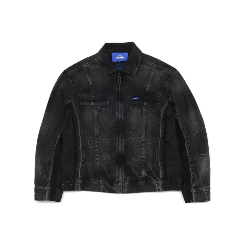 Lee ANGEL CHEN Collaboration Черная унисекс джинсовая куртка