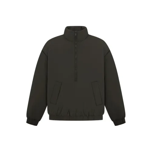 Fear of God ESSENTIALS SS23 Нylon Пуховая куртка Off Черный хлопковый пуховик Мужской Светло-черный