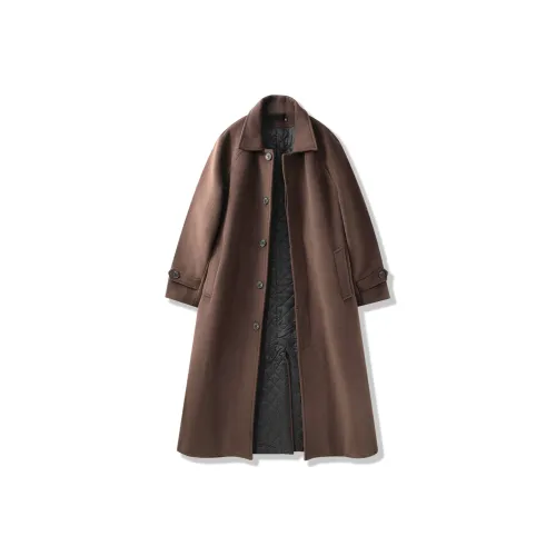 DKPD Темный кофейный унисекс пальто