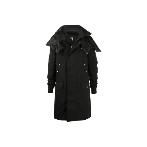 RICK OWENS совместное брендирование Черное мужское пальто
