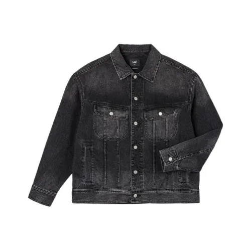 Lee совместный бренд модель Деним Куртка Мужская Черная Серый