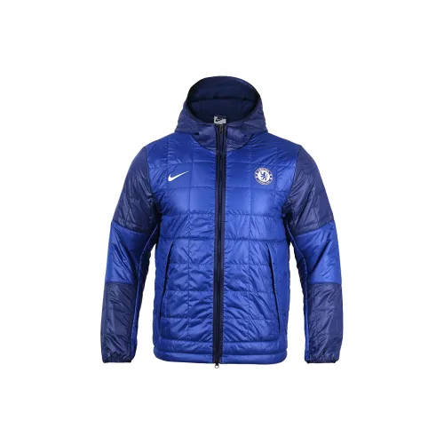 Nike Синий с Белым Lettering Мужские пуховики