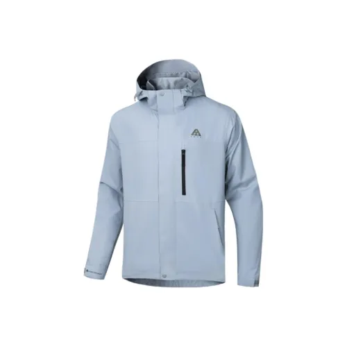 ANTA Водонепроницаемый Ветрозащитный Дышащий и Устойчивый к Износу Ветровка Унисекс Туманно-Серый