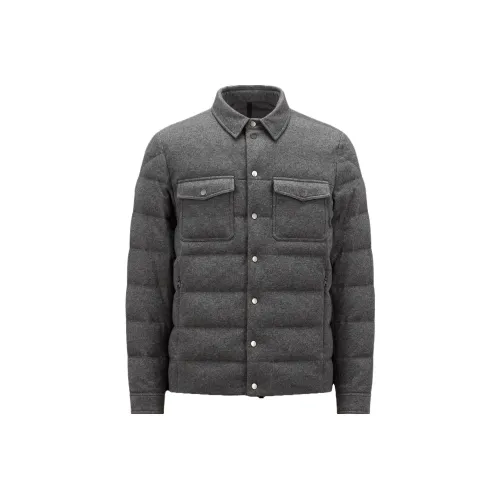 Moncler Серый Мужской Пуховик