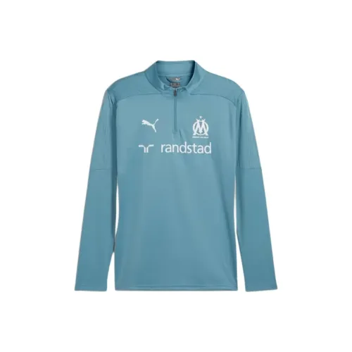 PUMA AMPLIFIED SS24 Куртки и пальто Спортивный ретро стиль Воротник-стойка Куртки Мужской Синий Серый