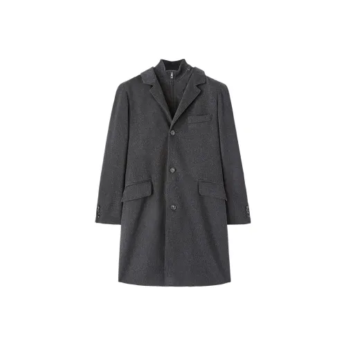 Loro Piana Пальто Мужское Черное Серое