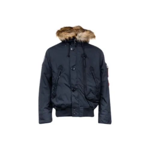 Совместный бренд с Alpha Industries Черные мужские пуховики