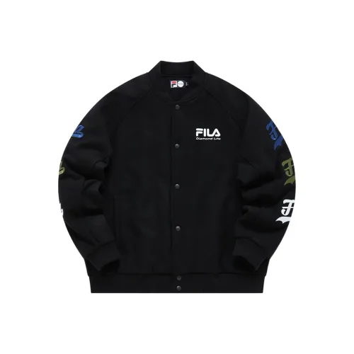 FILA FUSION Baseball серия Темно-черный Мужской пуховик