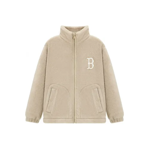 MLB Светло-бежевый Унисекс Бархатные куртки